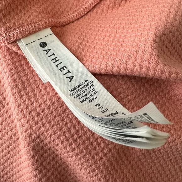 Athleta Conch Pink Whistler Half Zip Back Zip Pocket Pullover Size XS - Picture 8 of 13